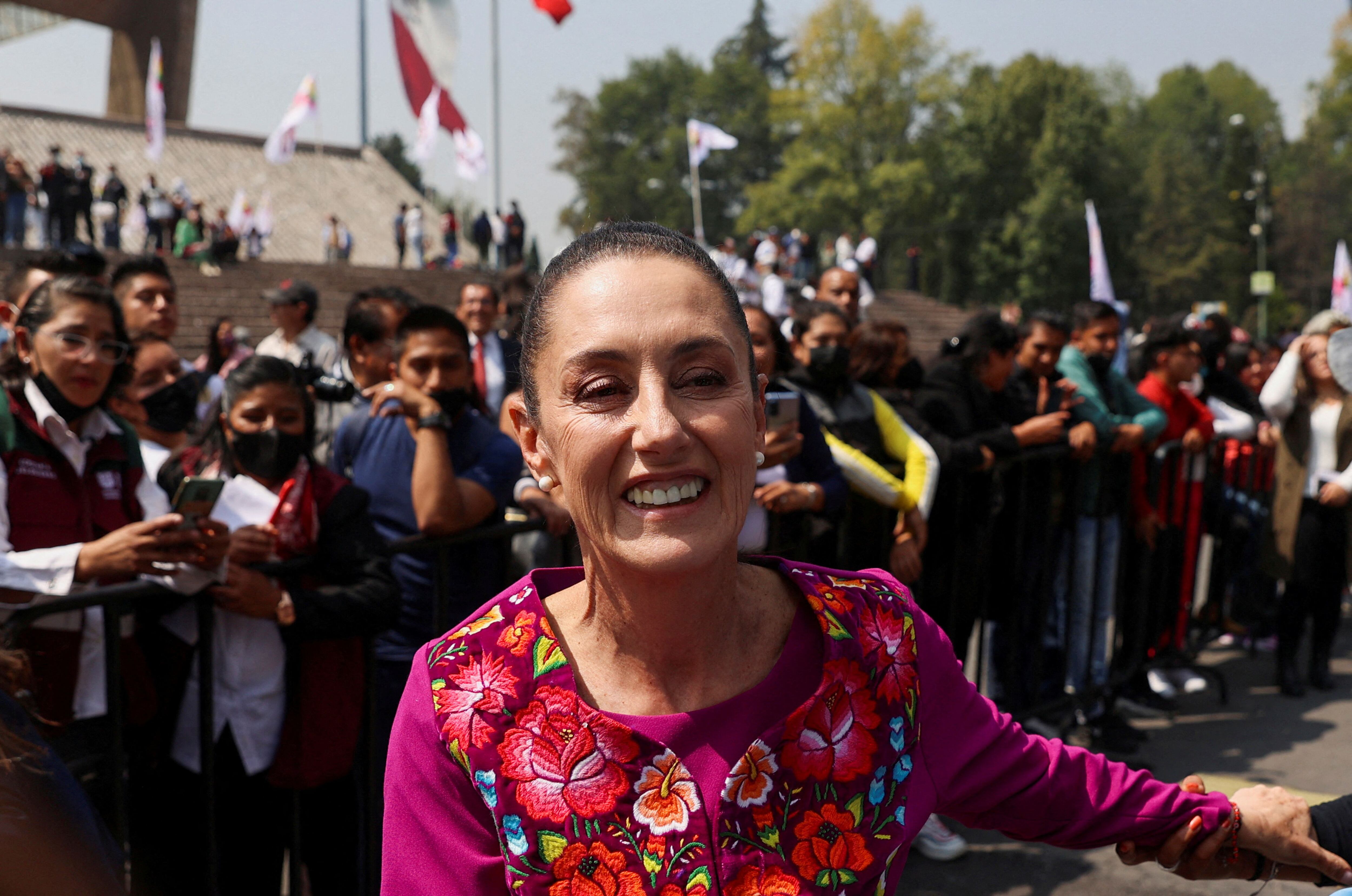 Claudia Sheinbaum presumió los senderos seguros en la capital mexicana (REUTERS/ Luis Cortes/File Photo)