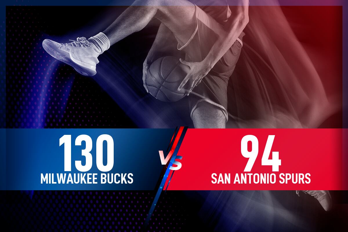 Milwaukee Bucks - San Antonio Spurs: Resultado, resumen y estadísticas en directo del partido de la NBA