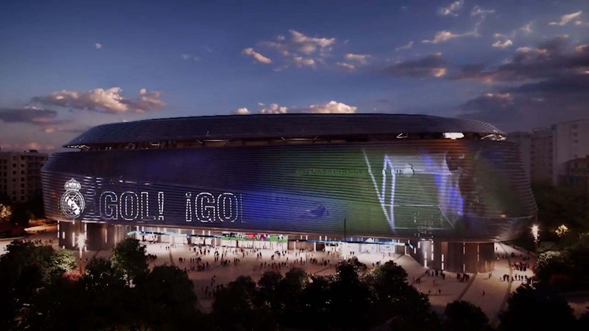 Vídeo: Obras del Santiago Bernabéu: vistosos cambios en la última  simulación del 'look' final