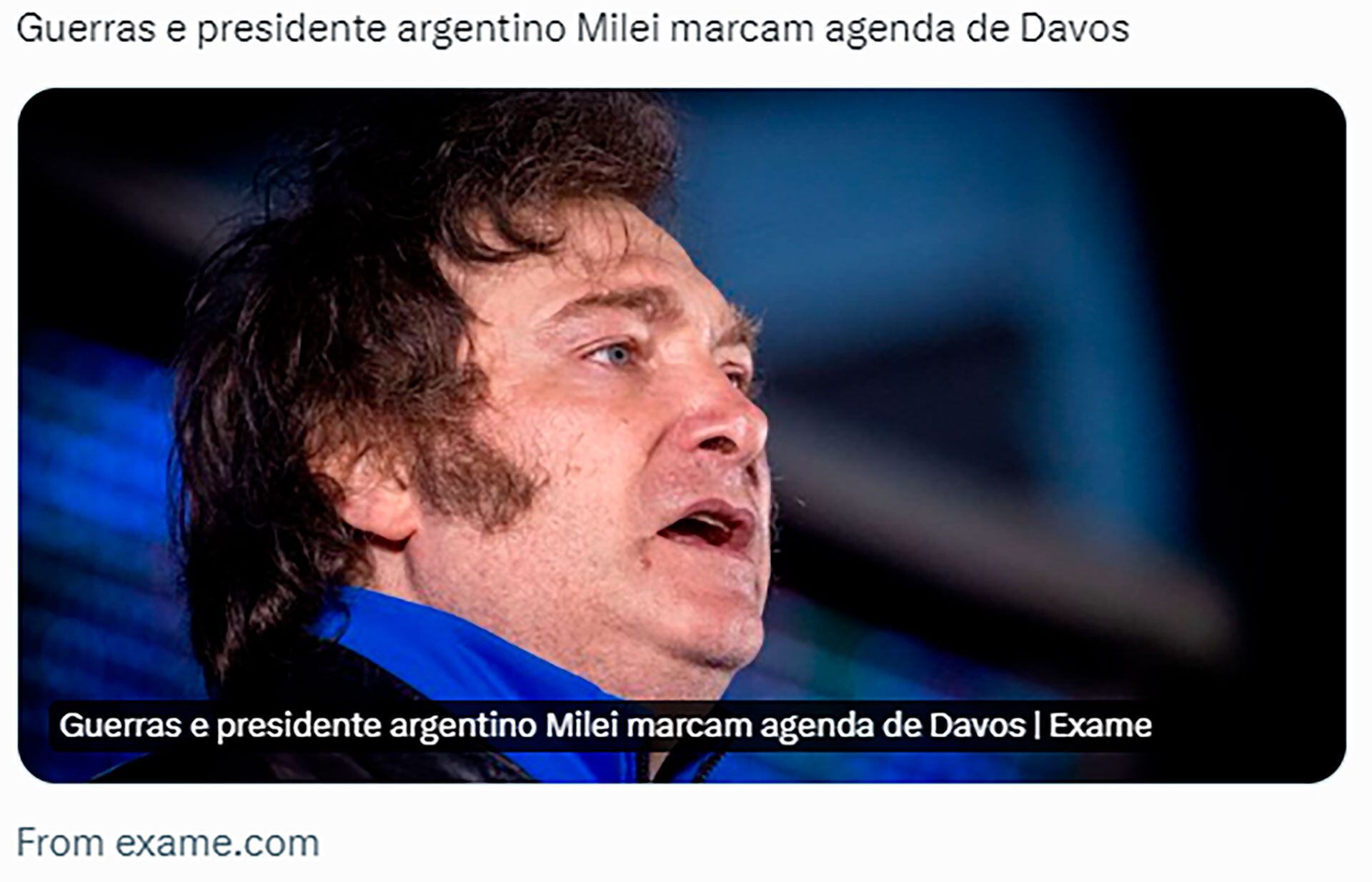Milei Davos Exame