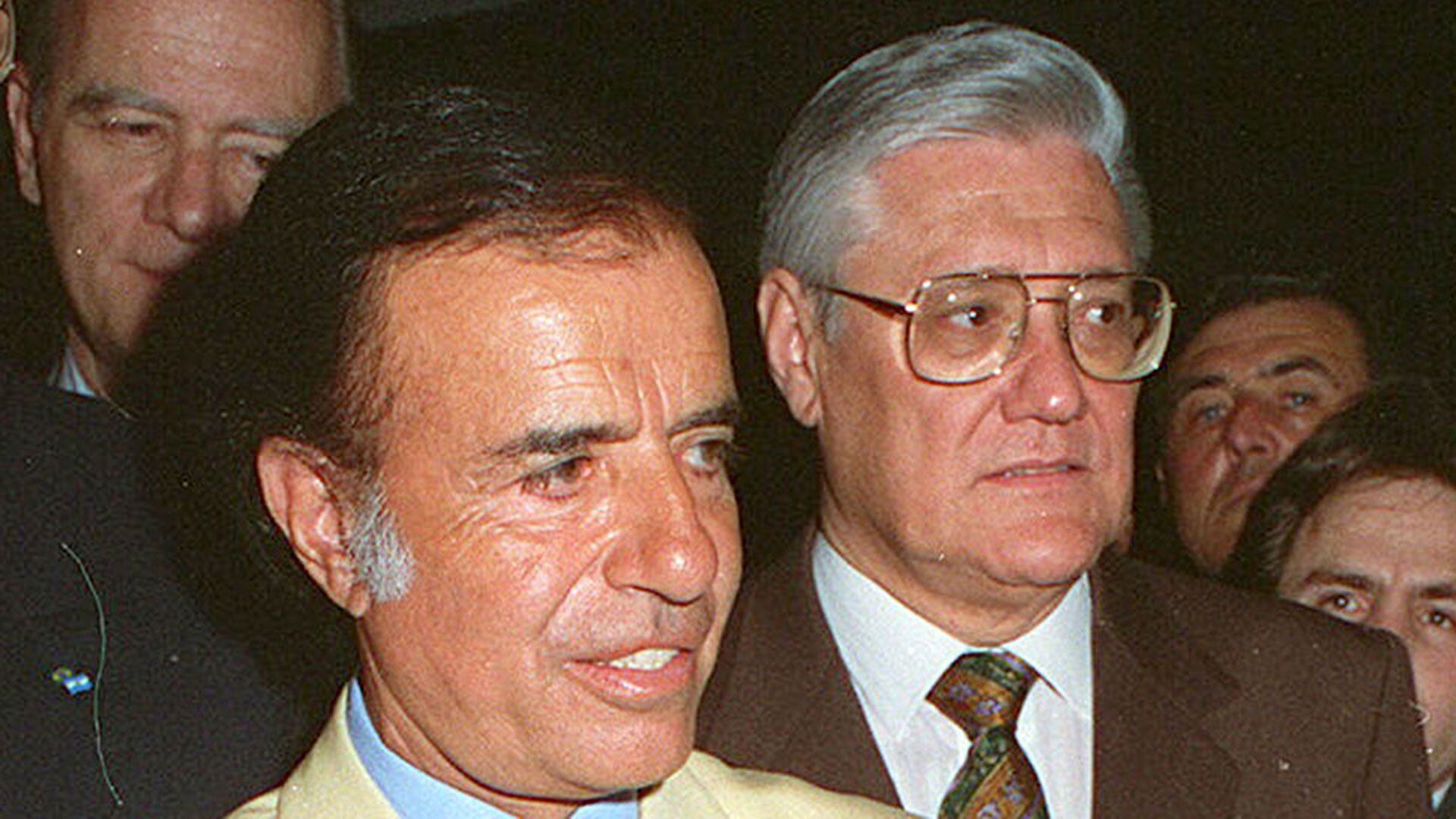 Carlos Menem y Eduardo César Angeloz, los protagonistas principales de las elecciones del 89