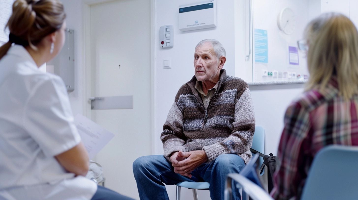 Señor mayor aguardando su turno para atención en salud en un ambiente de consultorio médico. La imagen muestra la importancia del acceso a la medicina y la atención sanitaria especializada para la población envejeciente. Palabras clave: señor mayor, turno atención, ambiente médico, acceso medicina, atención sanitaria, población envejeciente, salud, consulta, cuidado ancianos, servicios médicos. (Imagen ilustrativa Infobae)