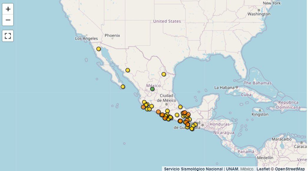 Reporte de Sismos México SSN