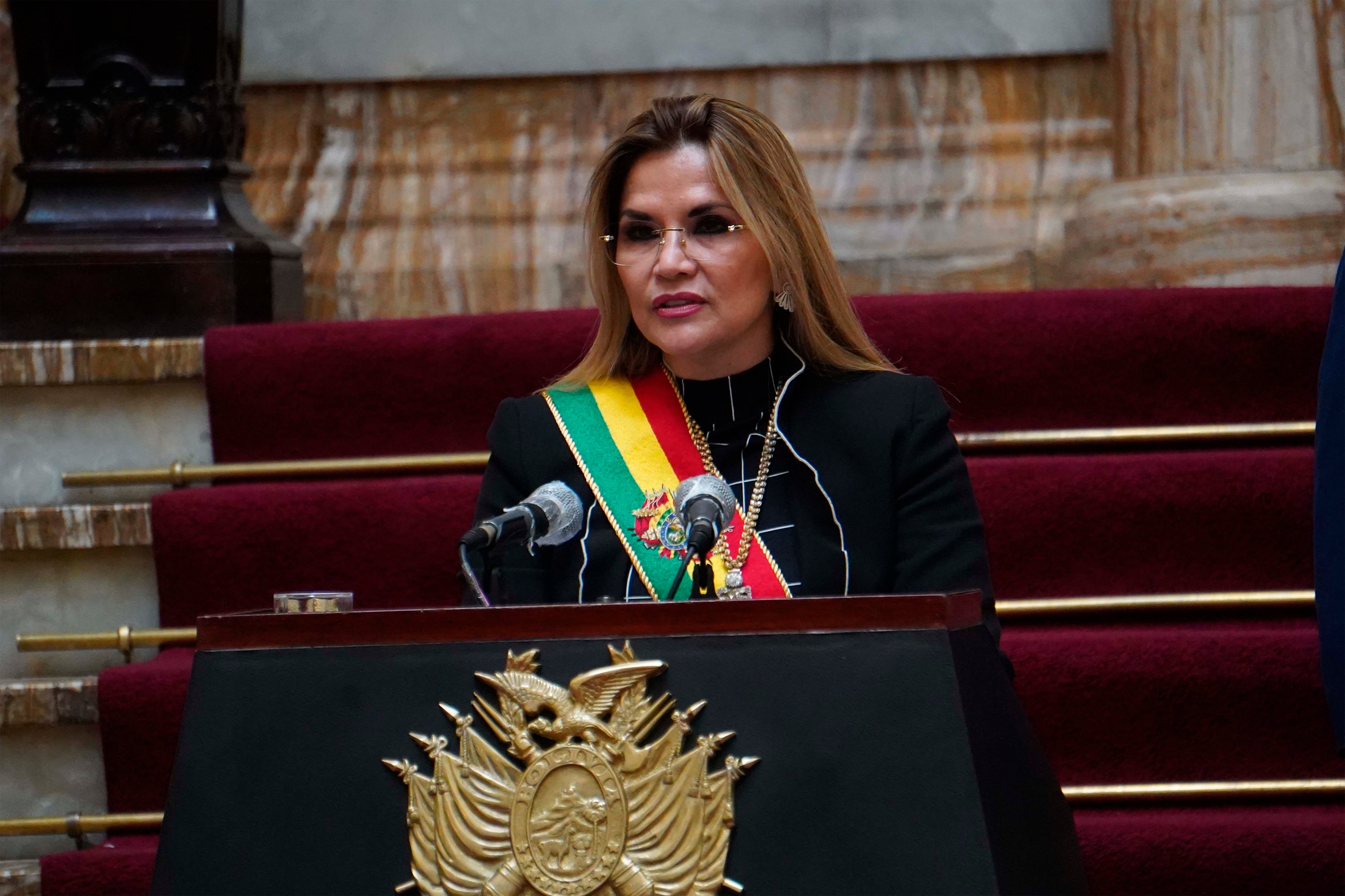 La presidenta interina de Bolivia, Jeanine Áñez. EFE/Javier Mamani/Archivo 