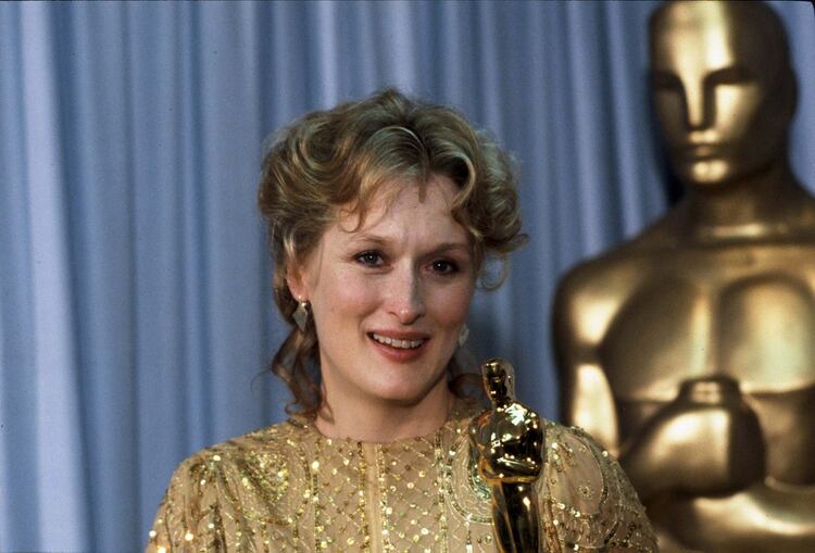 Con su Oscar por ‘La decisión de Sophie” en 1982.