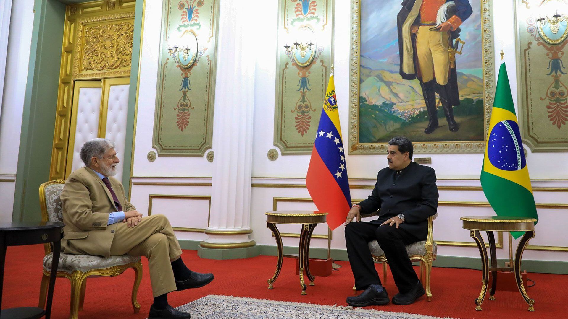 Nicolás Maduro recibió a Celso Amorim