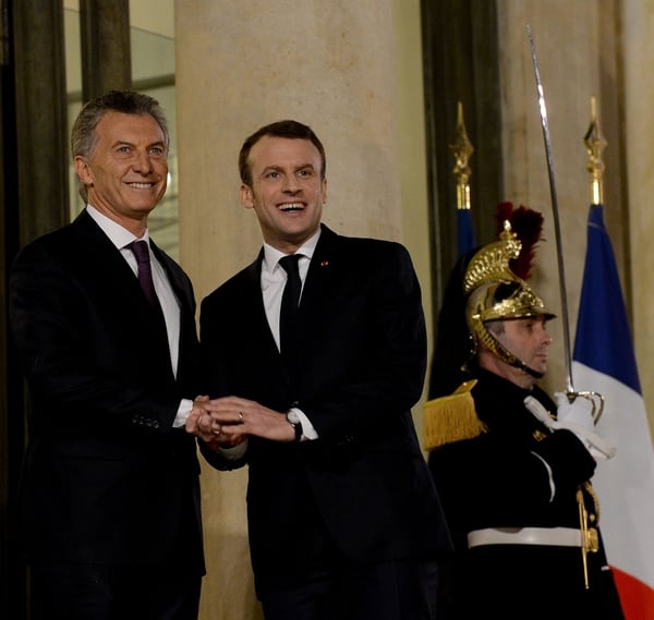 Mauricio Macri y Emmanuel Macron