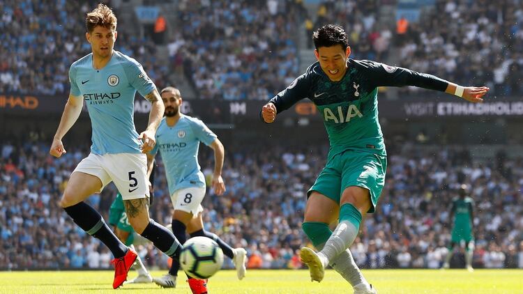 Heung-Min Son fue el mejor jugador del Tottenham en el primer tiempo ante el Manchester City (Reuters)