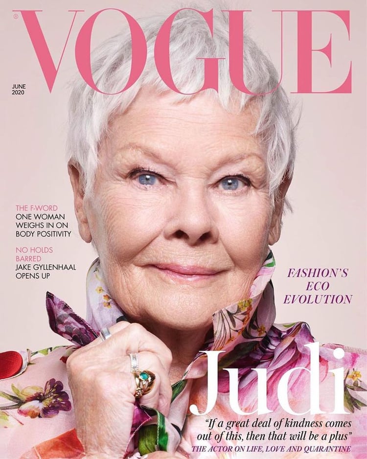 Judi Dench en la portada de Vogue de junio de 2020