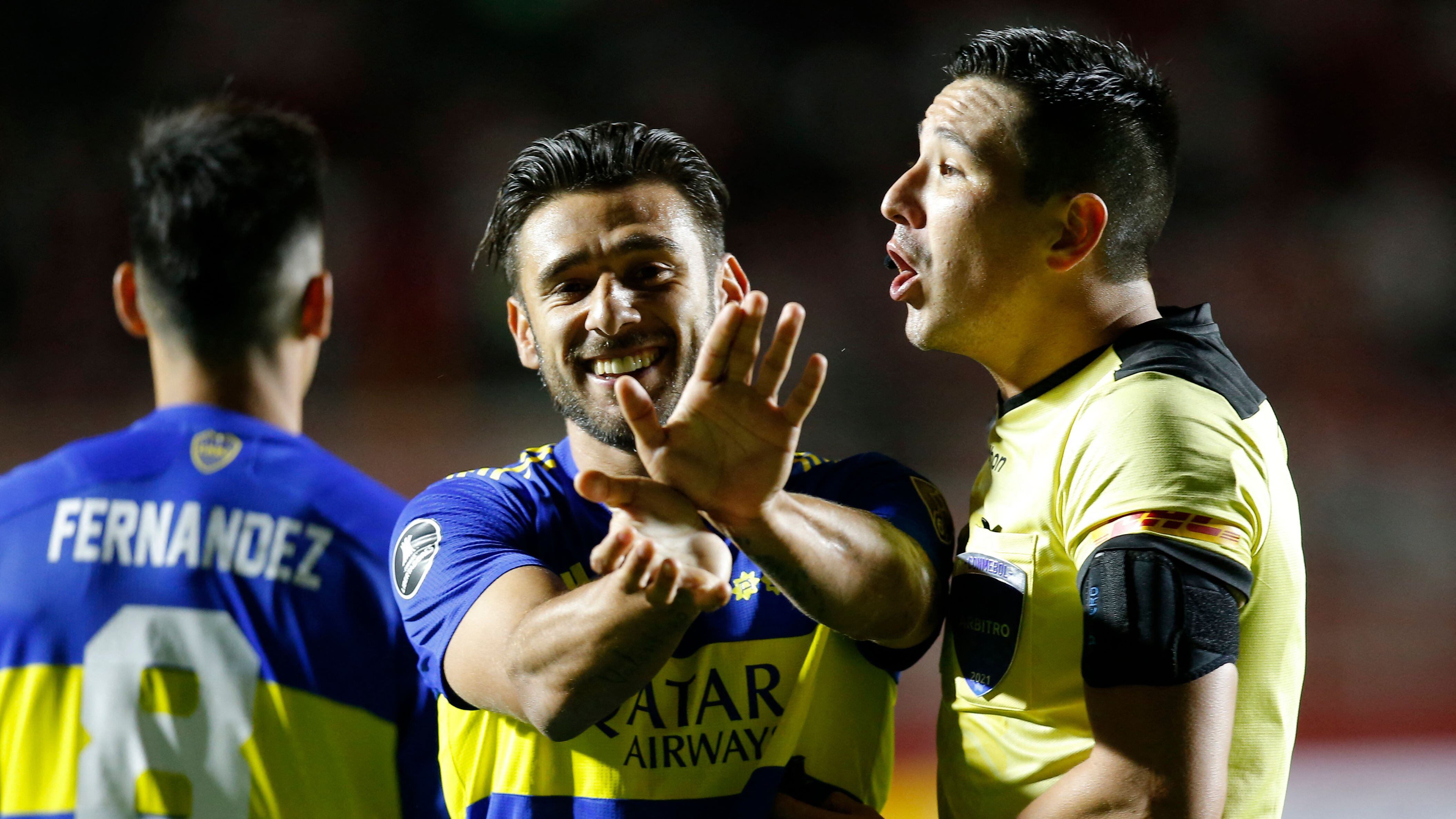 Toto Salvio vuelve tras una lesión, mientras resuelve su renovación de contrato en Boca Juniors (REUTERS/Manuel Claure)