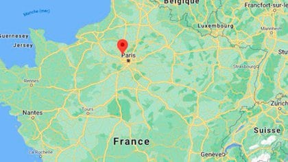 El hecho tuvo lugar aproximadamente 25 kilómetros al norte de París