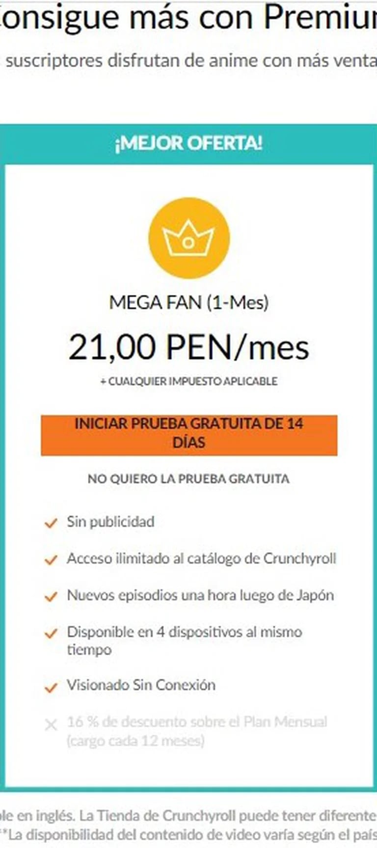 Crunchyroll: conoce los planes y precios de suscripción para ver anime y  manga sin anuncios - Infobae