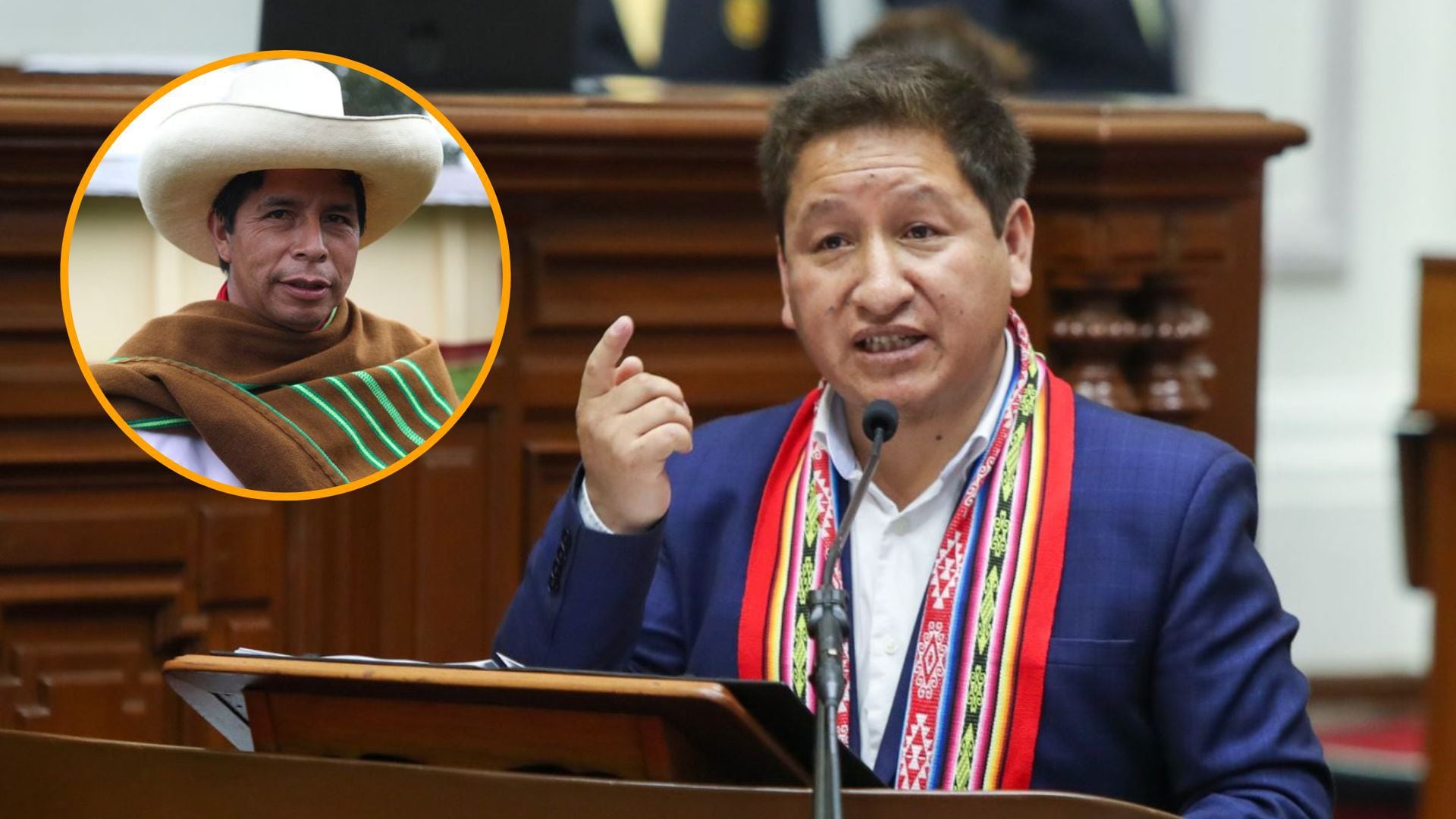 Parlamentario nuevamente defendió a mandatario peruano.