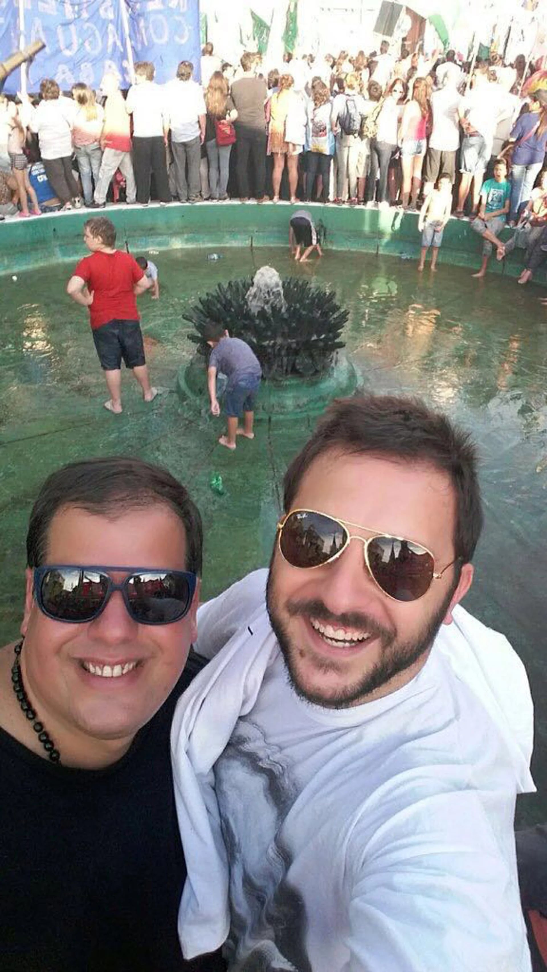 Diego Brancatelli y su amigo Patricio Cristino