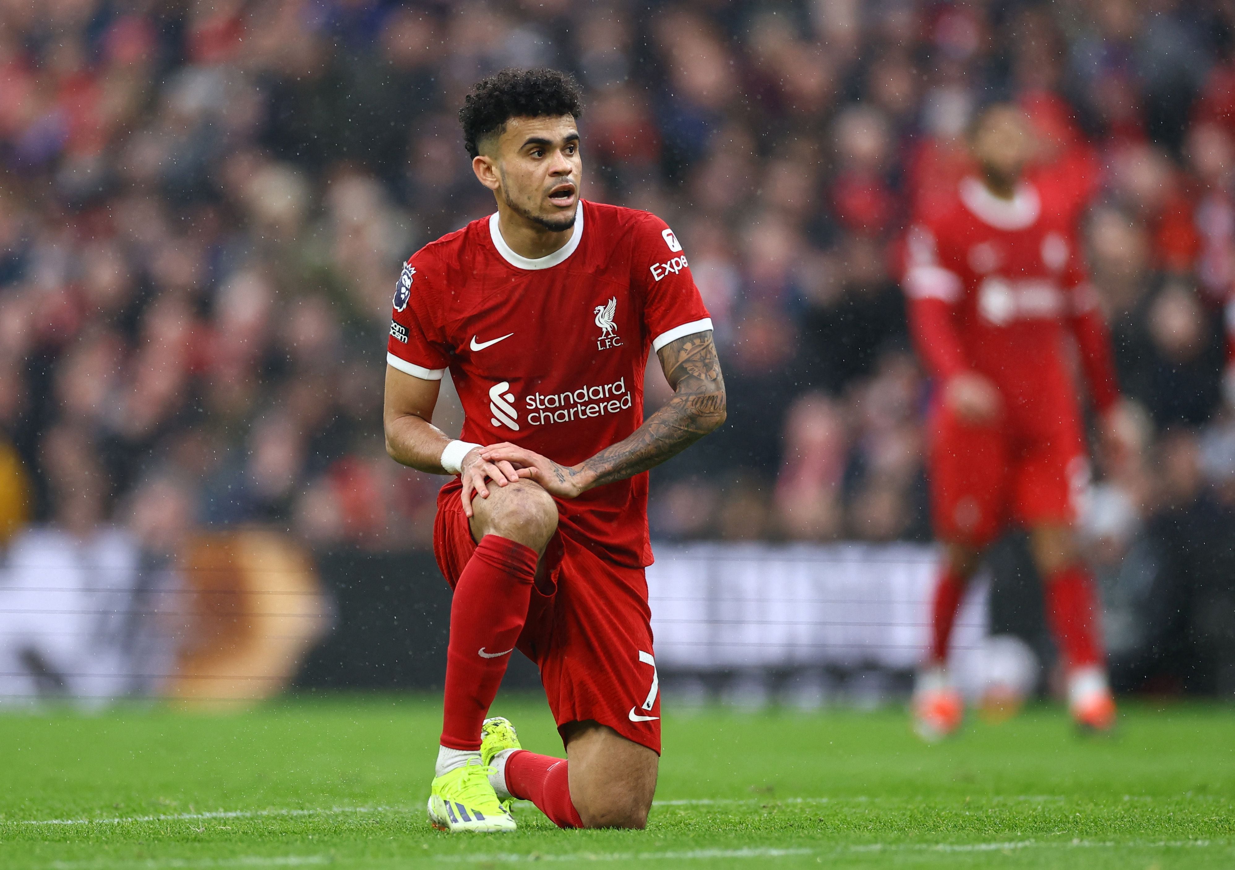 Luis Díaz de los más destacados en Liverpool ante Manchester City - crédito REUTERS/Carl Recine 