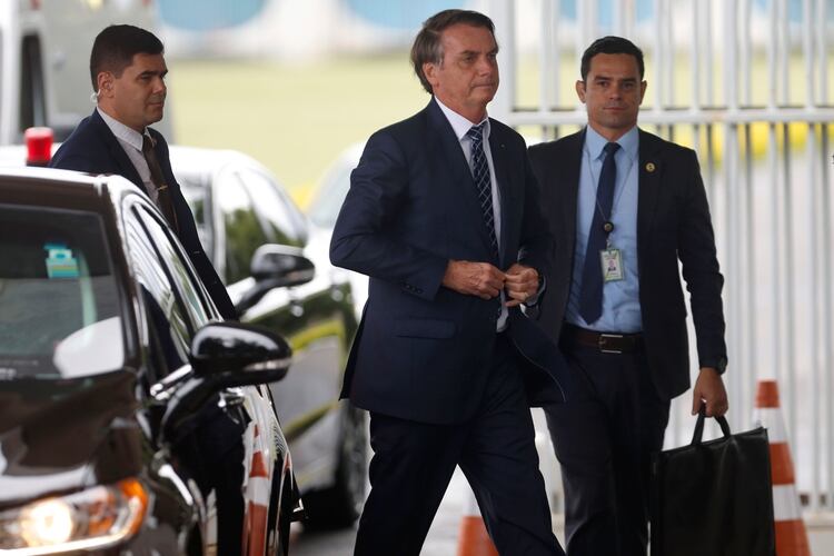 Jair Bolsonaro esta mañana en el Palácio da Alvorada (REUTERS/Adriano Machado)