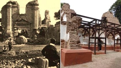 La iglesia de San Francisco, en Mendoza, una de las pocas ruinas que se han puesto en valor.