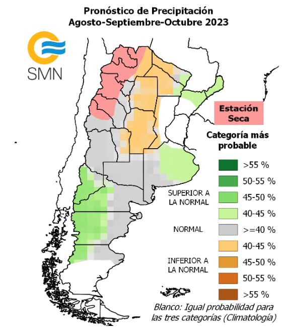 El noroeste del país tendrá un trimestre seco (SMN)