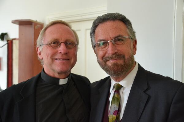El padre Nobert Hoffmann y el rabino David Rosen