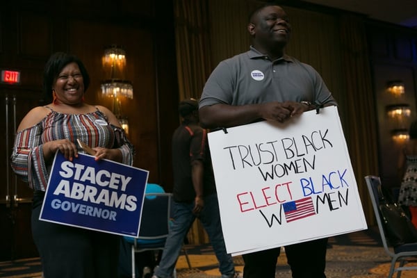 Stacey AbramsÂ puede serÂ la primera gobernadora afroamericana. (Jessica McGowan/Getty Images/AFP)