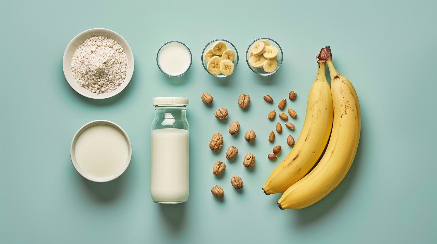 Nutritivo batido de plátano y frutos secos, rico en proteínas y beneficios para la salud - (Imagen Ilustrativa Infobae).