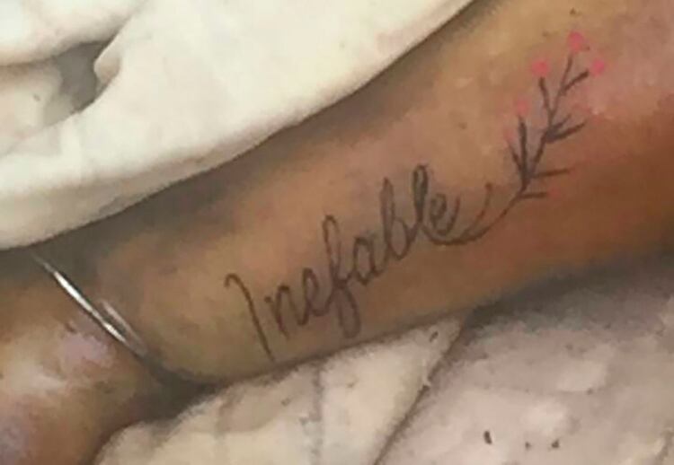 El tatuaje que permitió la identificación del cuerpo de Daniela.