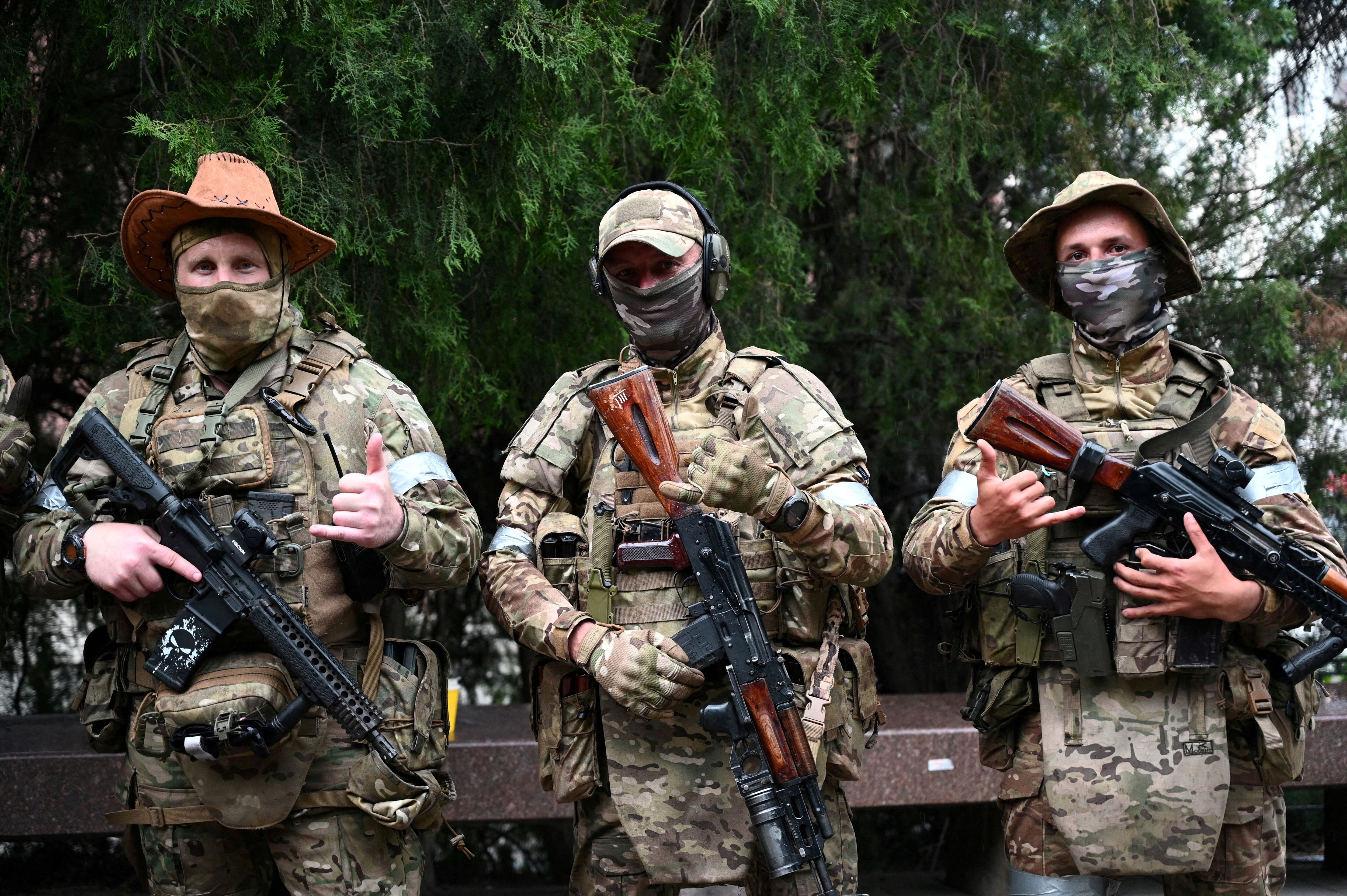 Mercenarios del Grupo Wagner en Rostov on Don, Rusia (REUTERS/Stringer/Archivo)