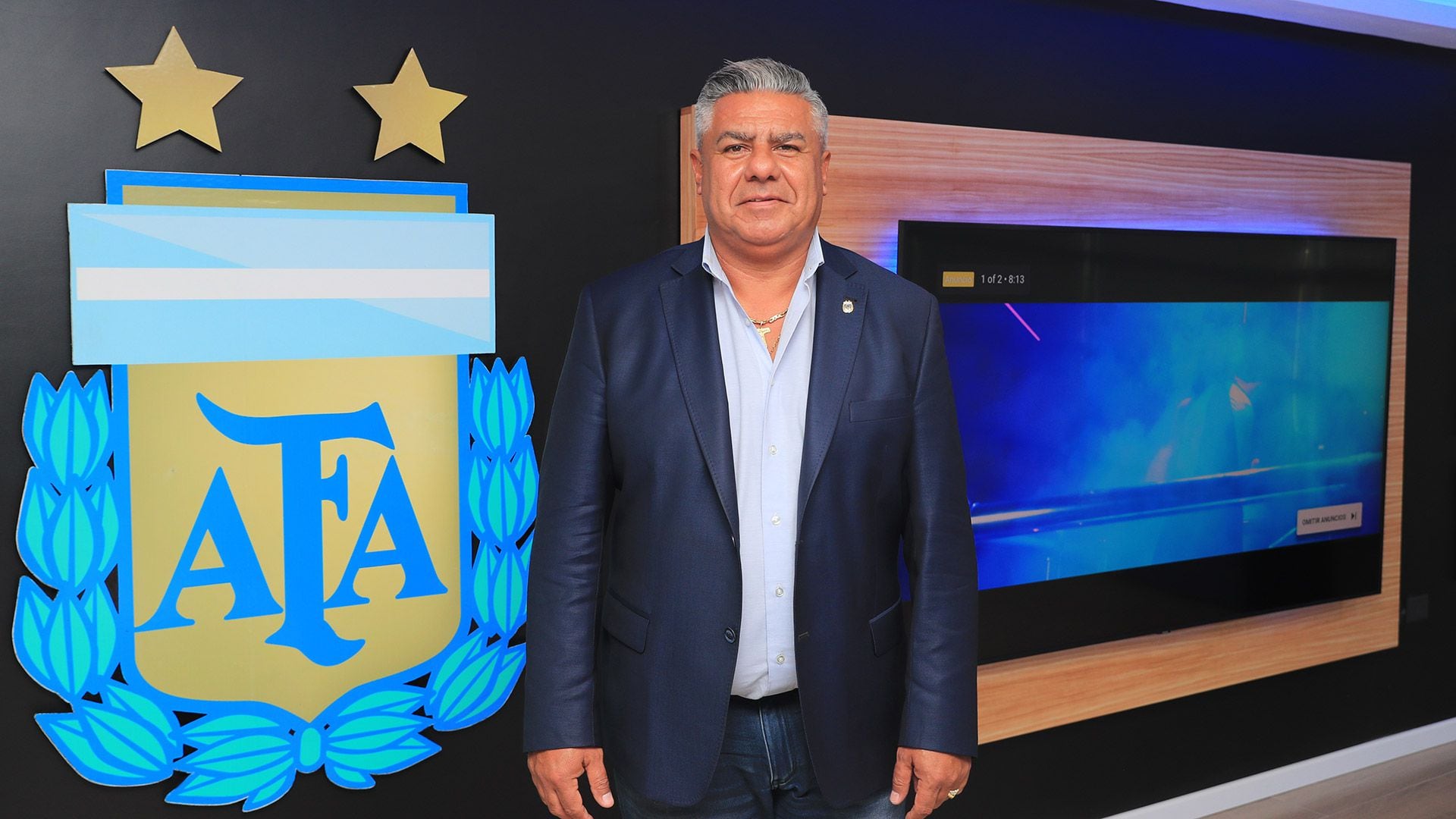 Claudio Tapia participó del World Football Summit Europe (Photo by Gustavo Pagano/Getty Images)
