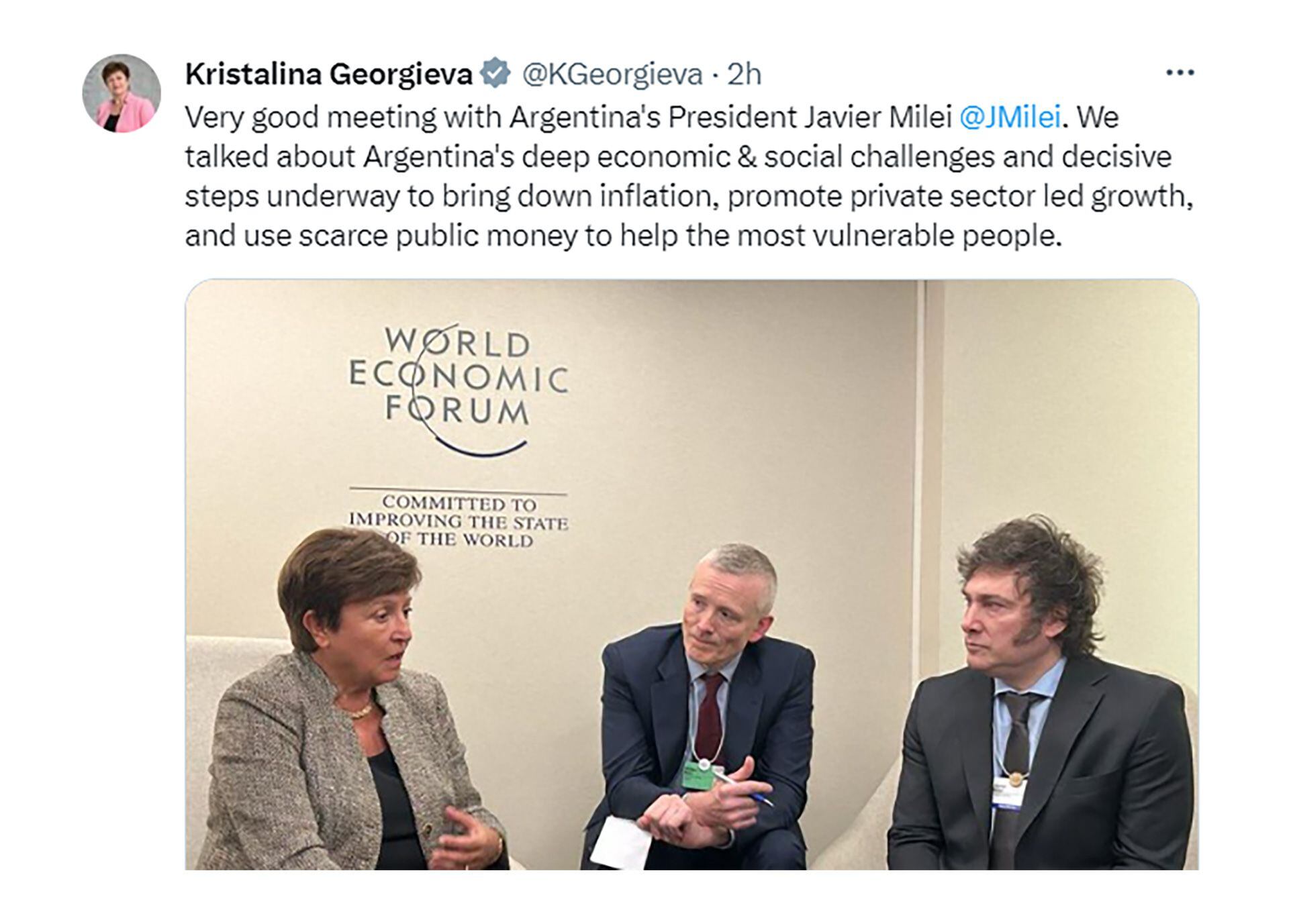 Tuits FMI Davos