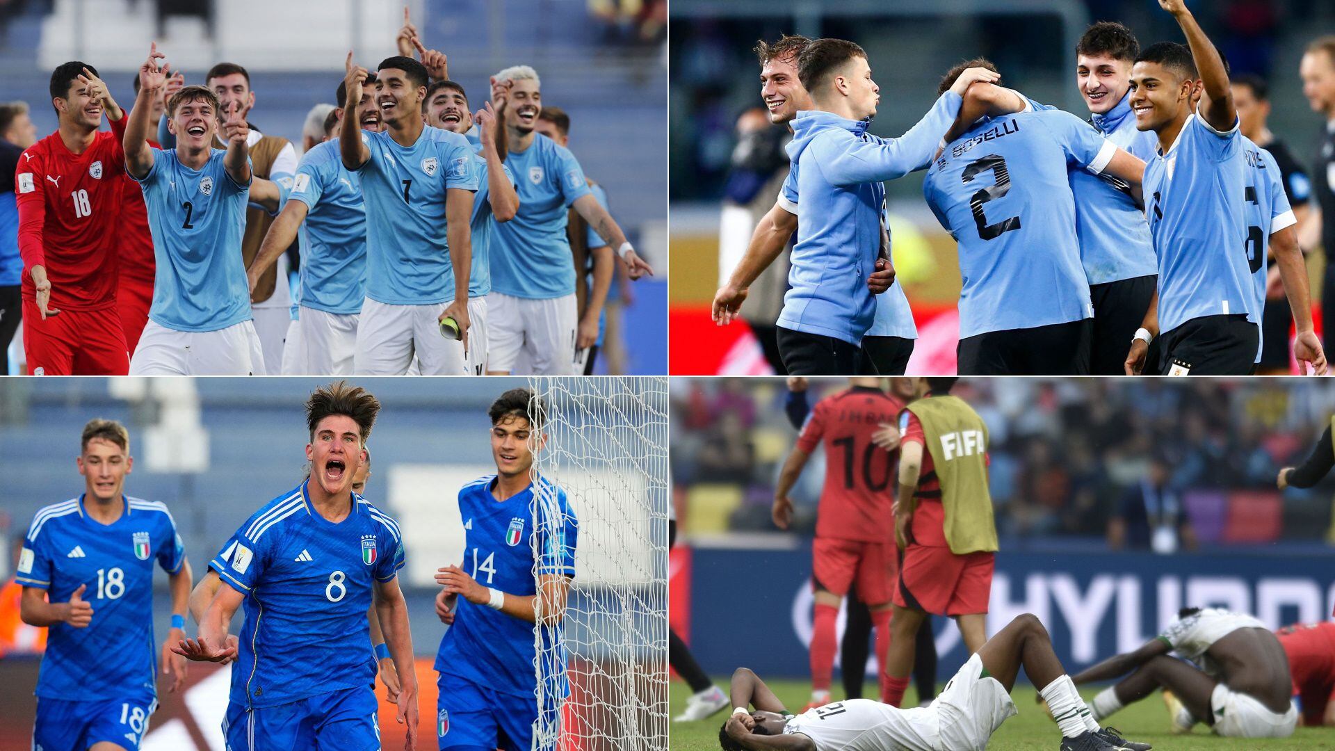 Israel, Uruguay, Italia y Corea del Sur son los semifinalistas del Mundial Sub 20