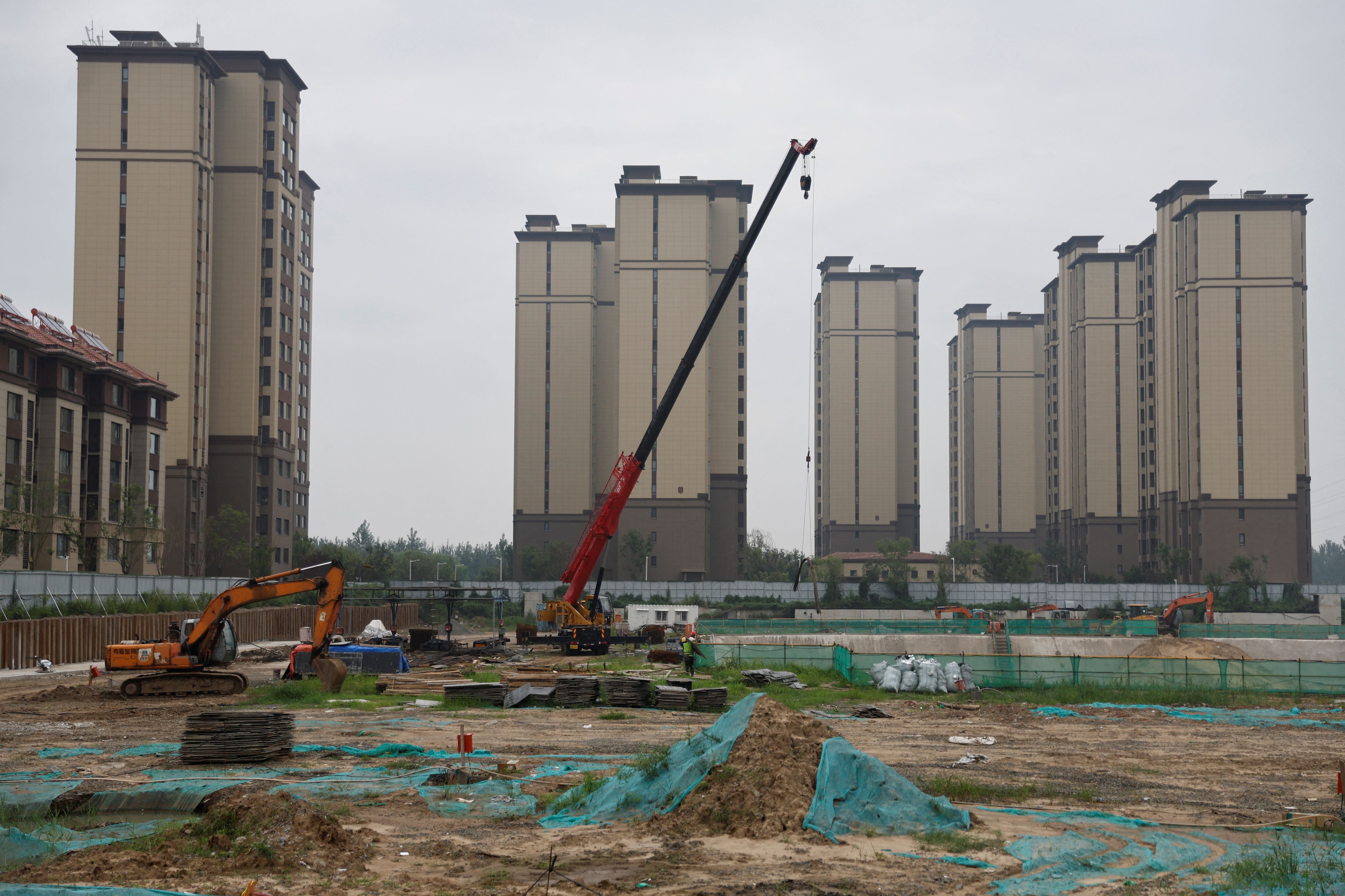 Imagen de una obra de construcción de edificios residenciales del promotor chino Country Garden en Tianjin (REUTERS/Tingshu Wang)