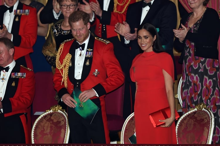 El príncipe Harry y su esposa en el Royal Albert Hall (Reuters)