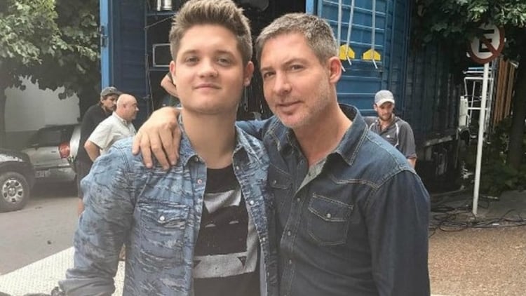 Adrián Suar y su hijo Toto