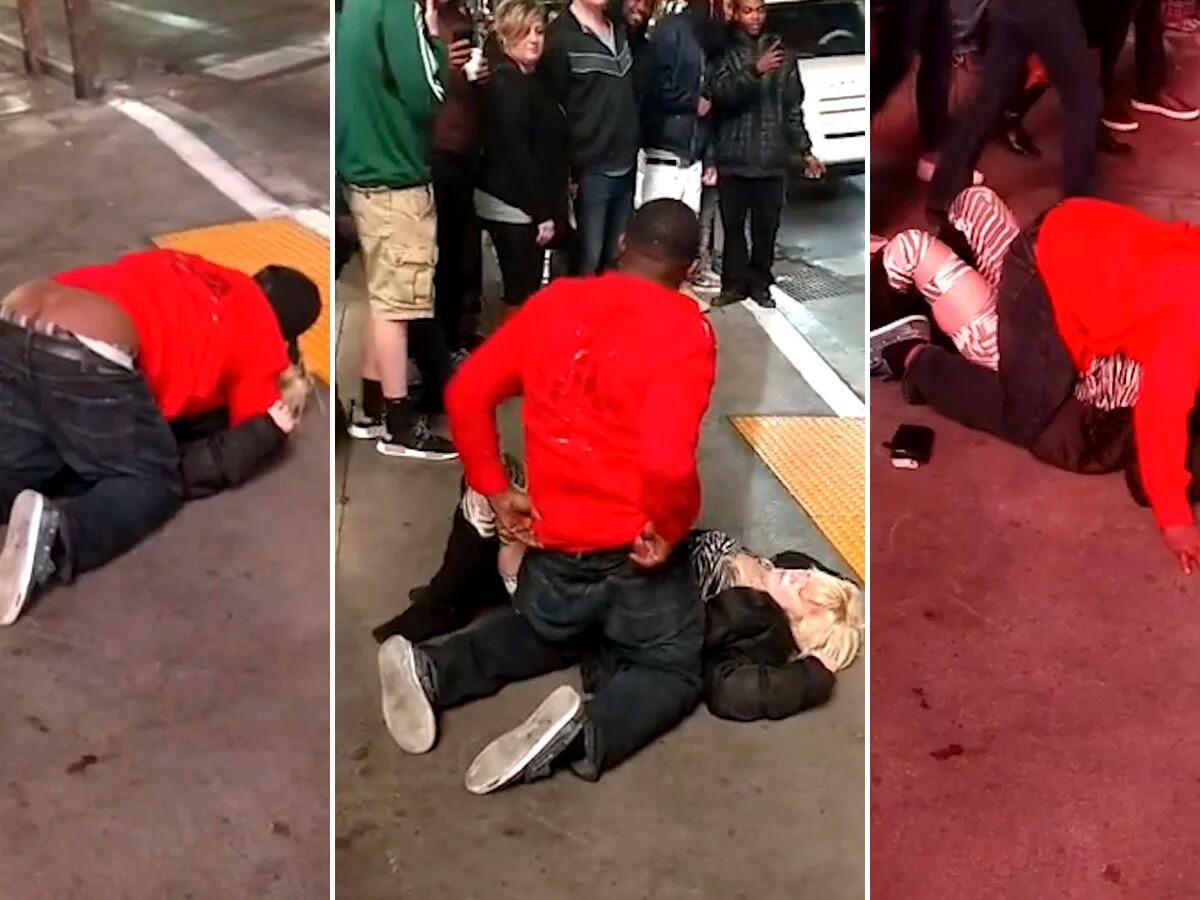 En la actualidad vecino el plastico Indignante video: un hombre abusa de una joven ebria en una calle de Las  Vegas sin que nadie intervenga - Infobae