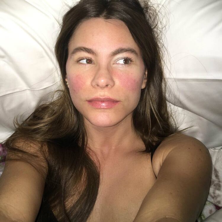 Sofía Vergara se mostró así en medio de una fuerte gripe (Instagram)