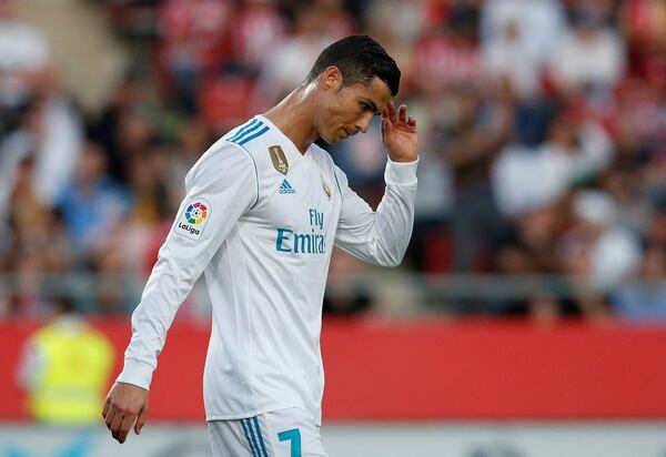 Cristiano Ronaldo, decepcionado en el duelo ante Girona (Reuters)