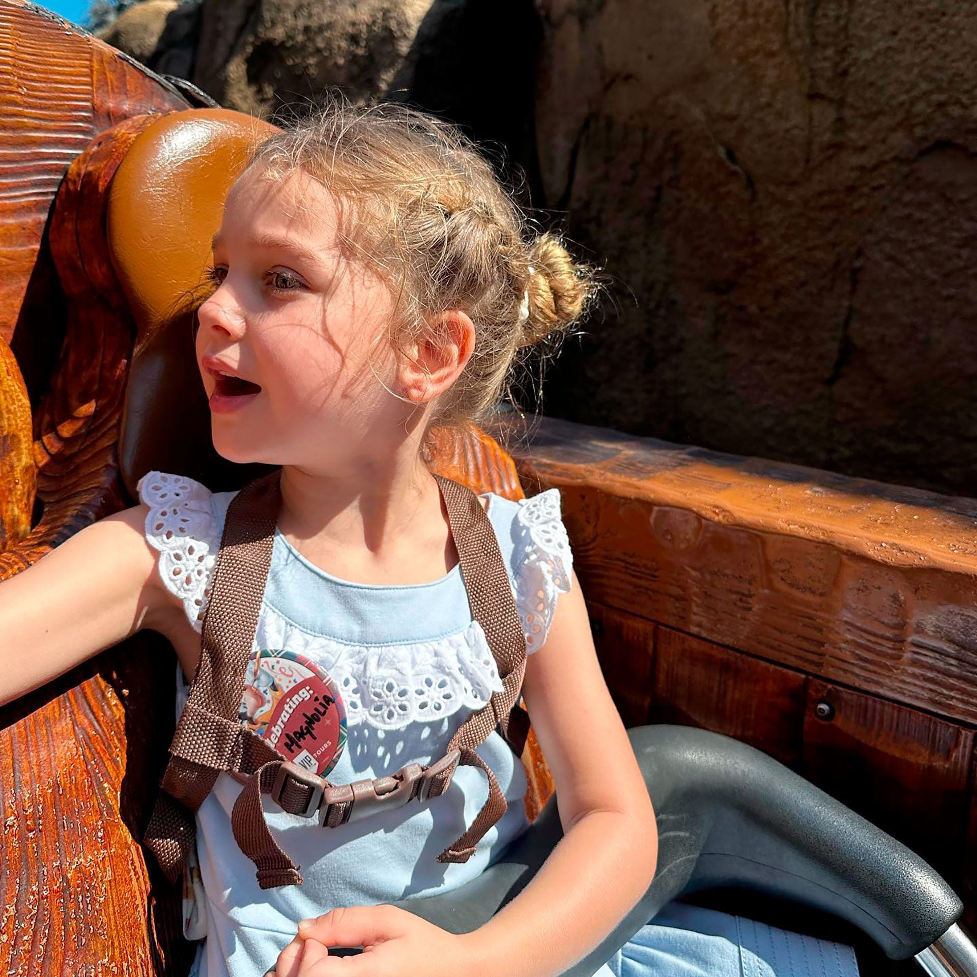 Magnolia en una de las atracciones de Disney (@sangrejaponesa)