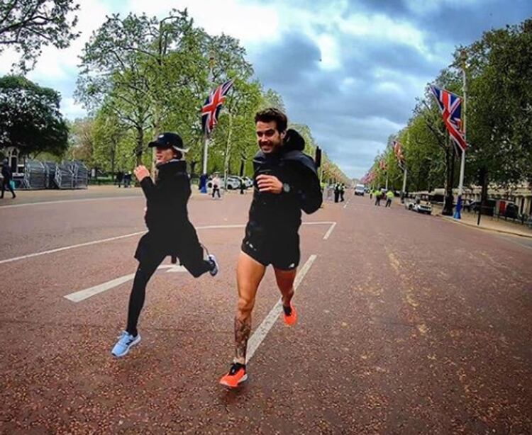 Laurita apoya a su pareja en su fanatismo por el running (Foto: Instagram)