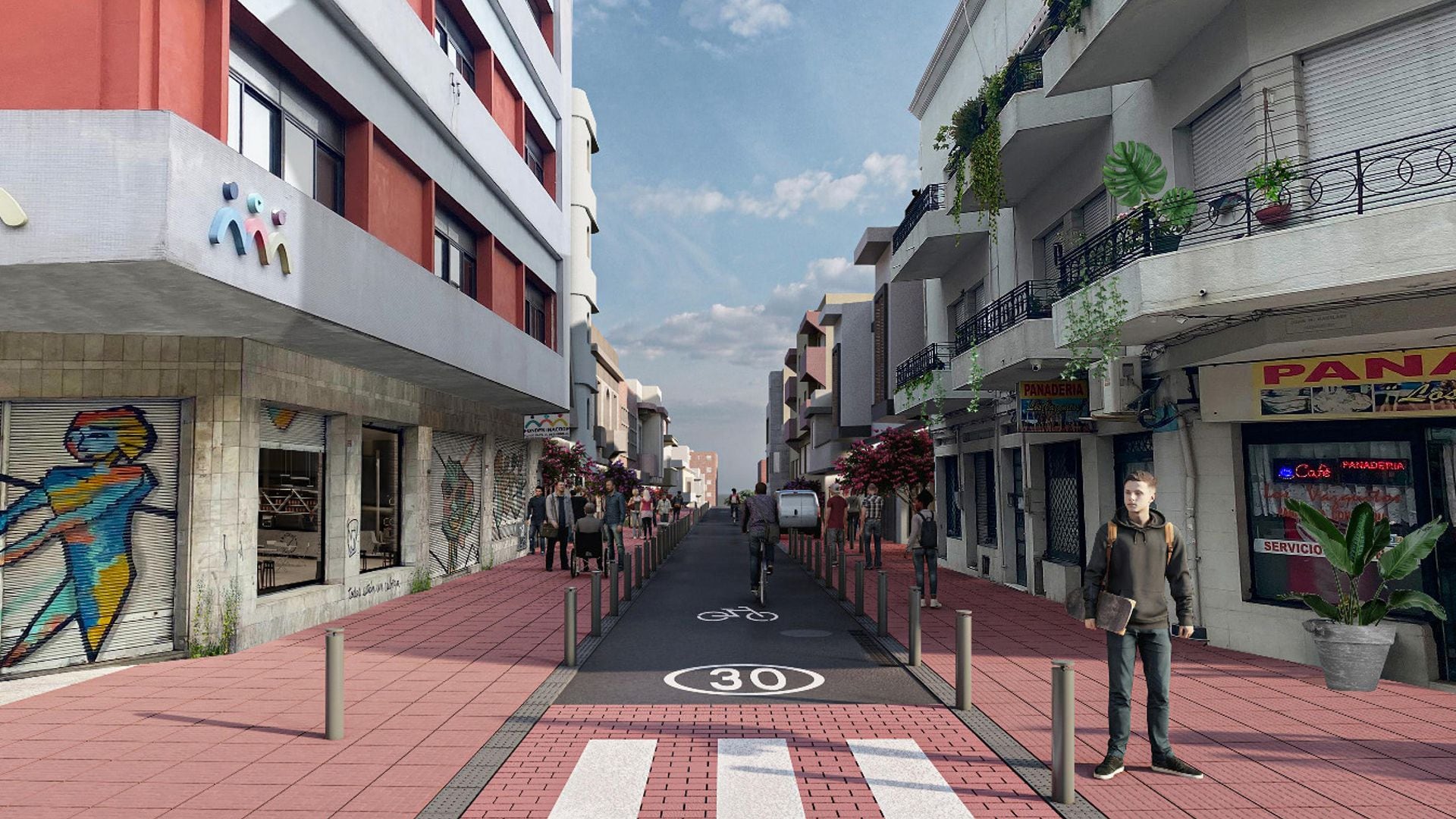 La Intendencia de Montevideo tiene previsto aumentar los espacios peatonales en su barrio histórico. (Intendencia de Montevideo)