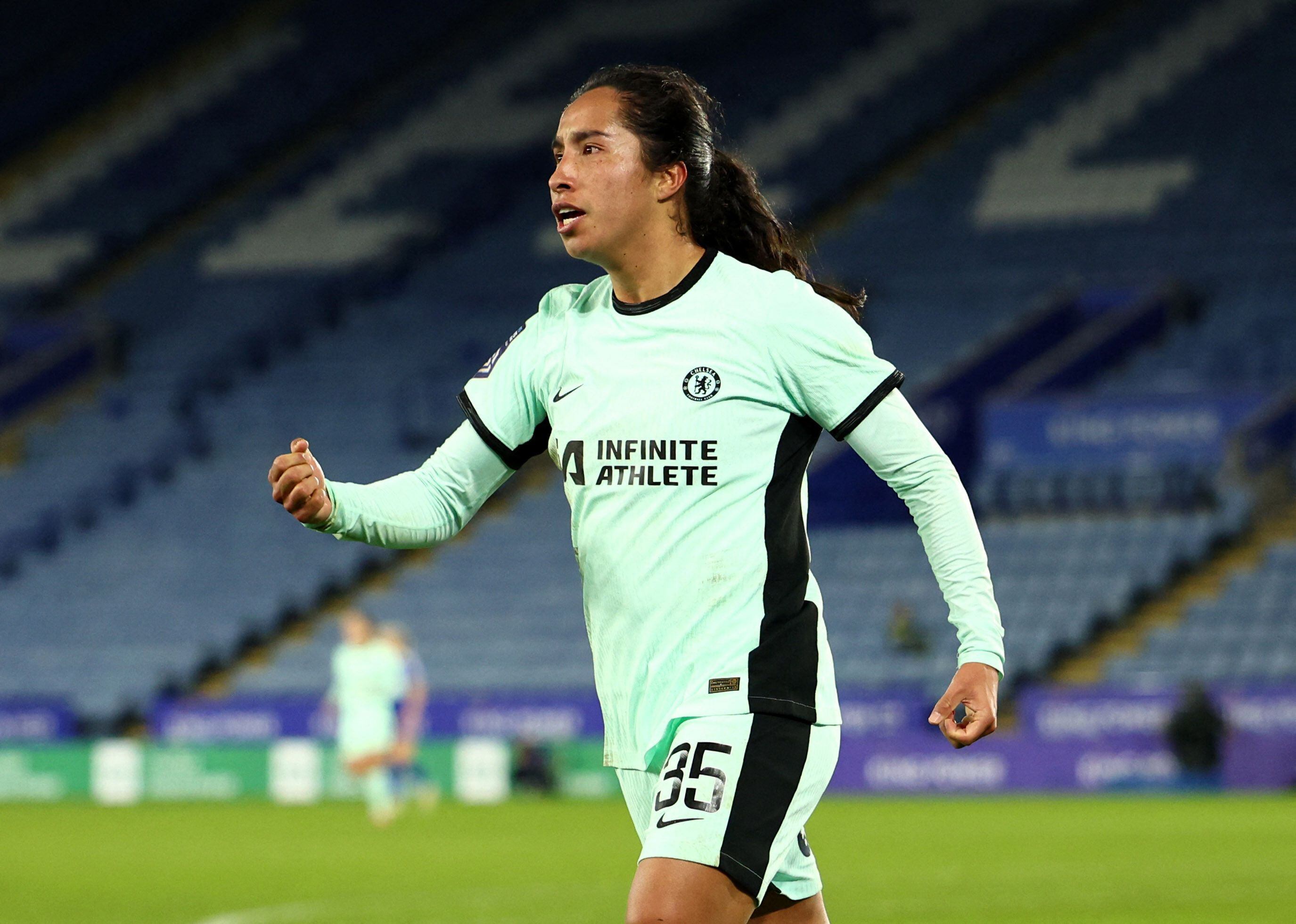 Mayra Ramírez tiene tres goles con la camiseta del Chelsea - crédito Reuters/Andrew Boyers