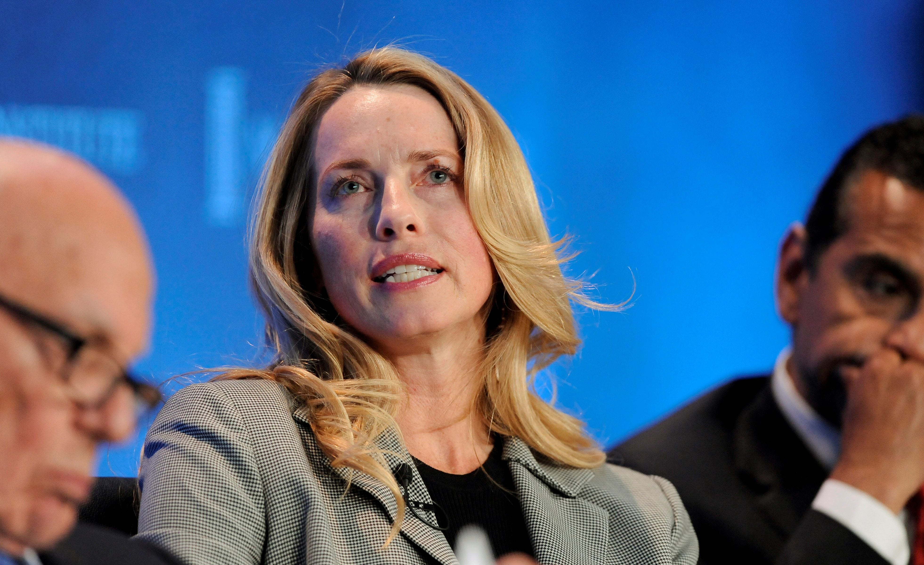 FILE PHOTO: Laurene Powell Jobs, founder and chair of Emerson Collective and widow of the late Apple founder Steve Jobs, takes part in a panel discussion titled "Immigration Strategy for the Borderless Economy" at the Milken Institute Global Conference in Beverly Hills, California April 29, 2013. REUTERS/Gus Ruelas/File Photo