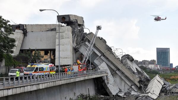 El derrumbe del puente Morandi