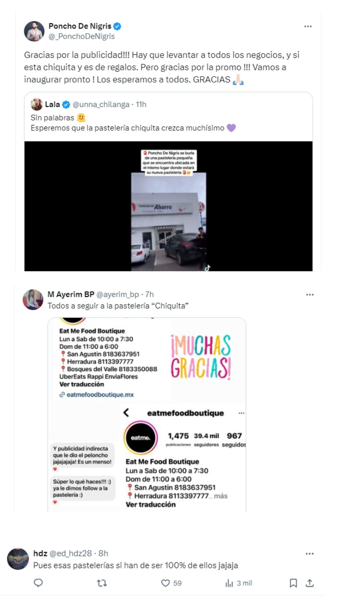 Poncho de Nigris respondió con ironía al video de una usuaria en X, quien comenzó la 'cancelación' contra el influencer.