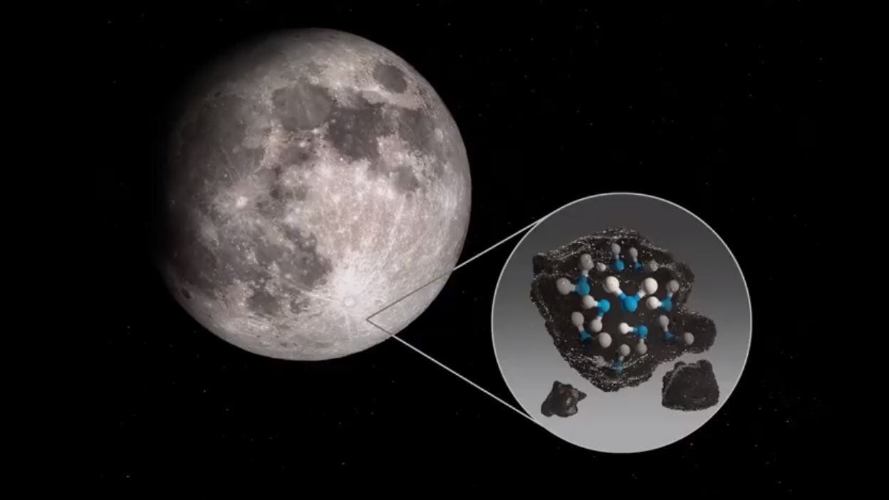 Nasa confirmó que hay más agua en la Luna de la que se creía. La principal zona de exploración es el hemisferios sur (NASA).
