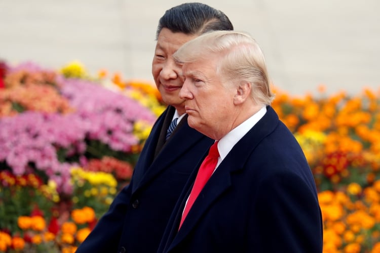 Trump y Xi Jinping, durante la visita del norteamericano a Beijing en noviembre de 2017 (Reuters) 