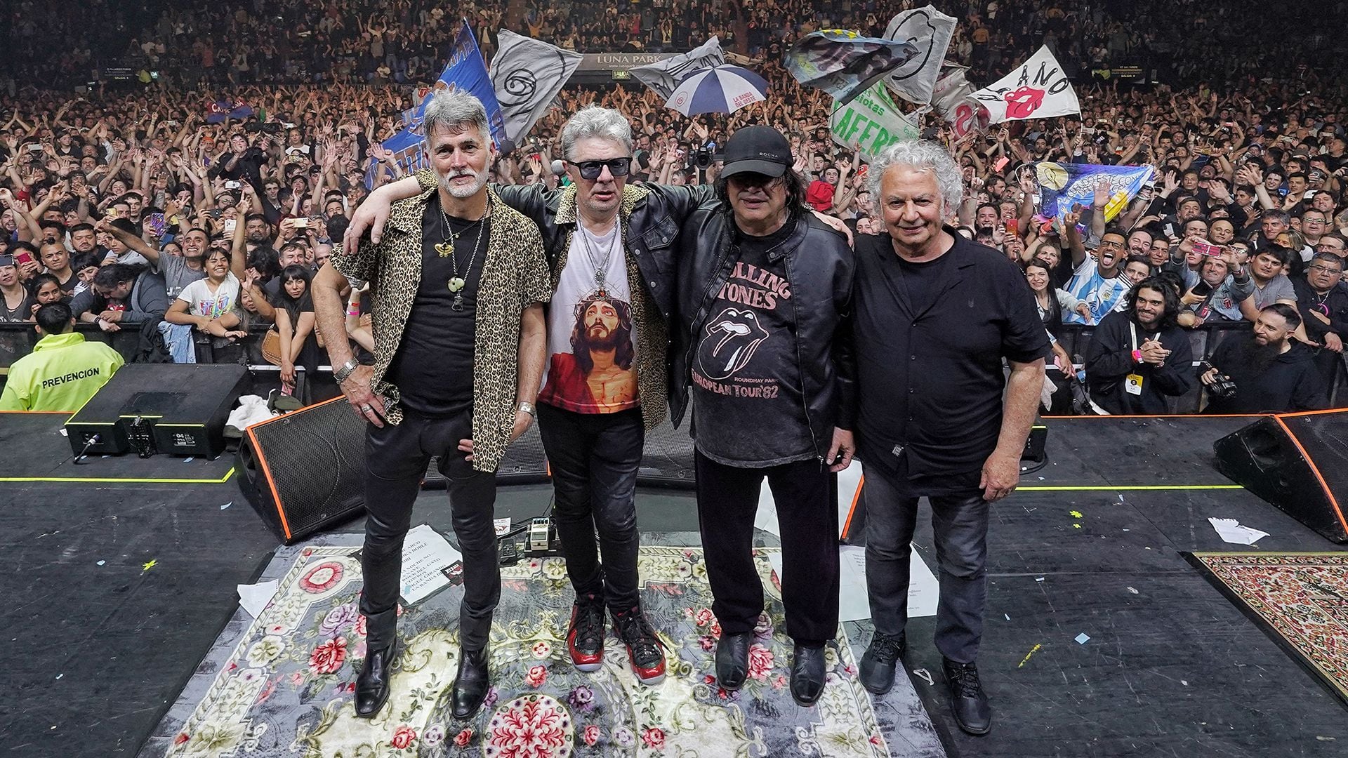 Los Ratones Paranoicos se reunieron para celebrar sus 40 años en el show de Juanse en el Luna Park (Fotos: Gentileza Prensa)