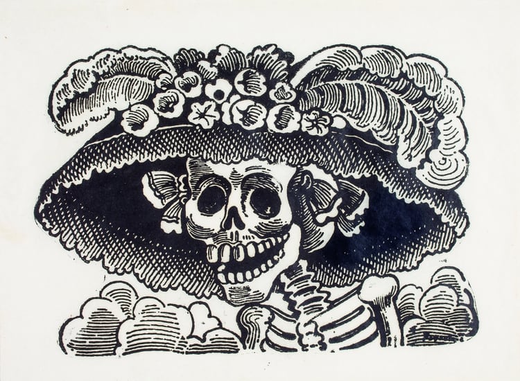 José Guadalupe Posada. “La calavera catrina”, ca. 1912. Zincografía. 23 x 31 cm