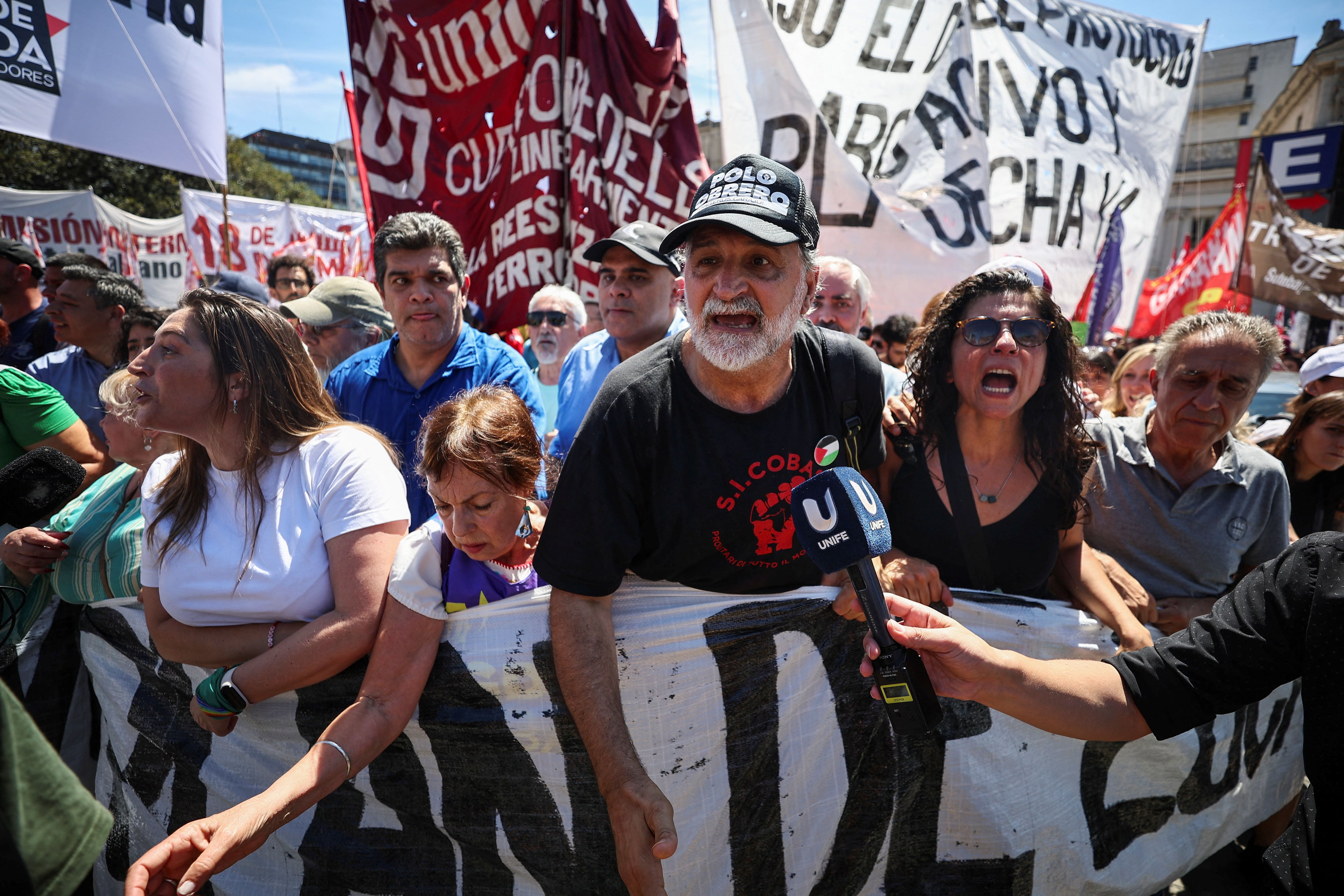 "Lo del Puente Pueyrredón va a ser muy fuerte, allí estará ubicada la cabecera de la marcha” anunció Eduardo Belliboni (REUTERS)