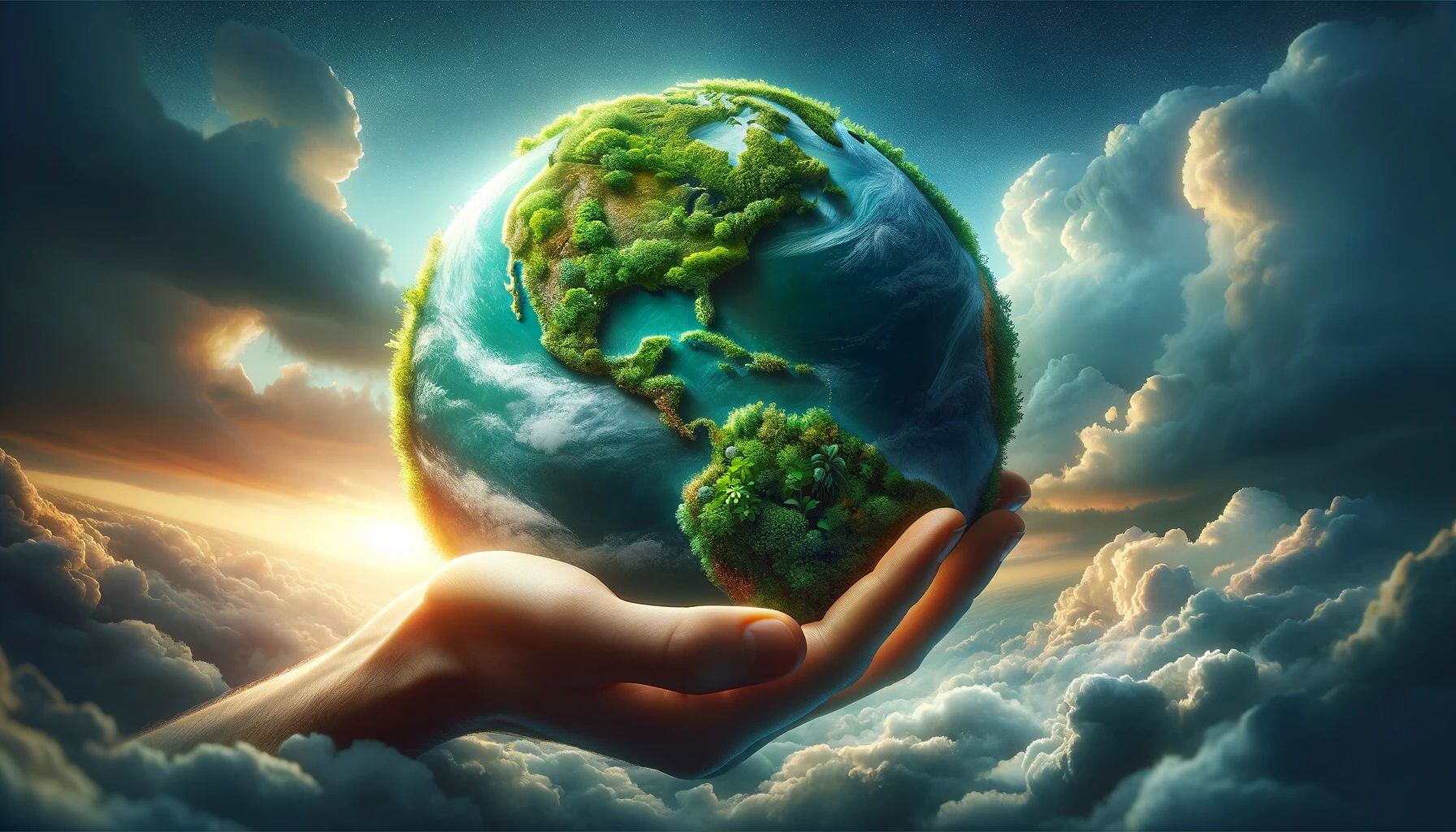 una persona sostiene entre sus manos el planeta Tierra, cuidándolo y protegiéndolo - (Imagen Ilustrativa Infobae)