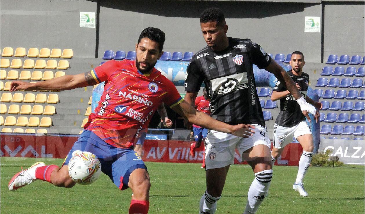 Deportivo Pasto venció por 2-1 a Junior de Barranquilla por la fecha 12 de la Liga BetPlay. Imagen: Dimayor.